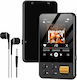 Mp3 Player Ecran Tactil 2.4 Inch Bluetooth 5.4 64gb Suportă Card 512gb Hifi Radio Fm Reportofon Usb-c Căști Negre