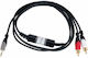 3.5mm Jack Mic To 2 X Rca Male Audio Cable 1.5 Meters Noise Cancelling Feature