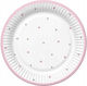 Paper Plates Pink Stars 18cm 8pcs