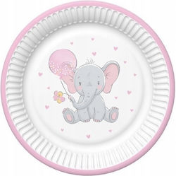 Paper Plates Elephant Baby Shower 23cm 8pcs