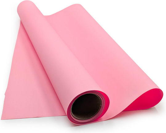 Scented Floral Foil Satin Aroma Light Pink Roll 50cm X 9m