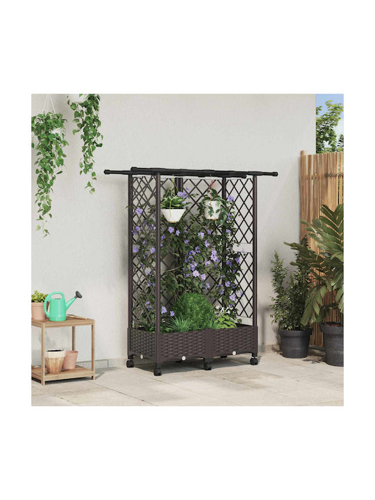 vidaXL Kunststoff Blumenkasten Braun 124x40x127cm