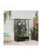 vidaXL Kunststoff Blumenkasten Schwarz 124x40x127cm