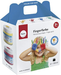 Set 4x150ml Finger Paints For Children
