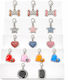 Etichete Decorative Charm Inima Albastră Cu Stras