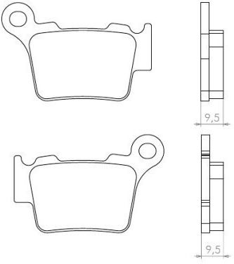 Plăcuțe De Frână Brenta Kh368 Metalice Sinterizate Aurii Ft 4056