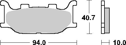 Sbs Brake Pads Kh199 Street Standard Ceramic Black