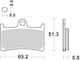 Sbs Brake Pads Kh252 Kh380 Street Standard Ceramic Black