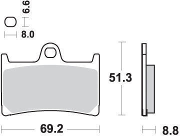 Sbs Brake Pads Kh252 Kh380 Street Standard Ceramic Black