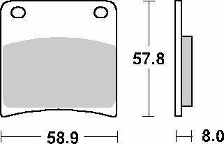 SBS Motorradbremsbeläge KH146 Street Standard Keramik Schwarz