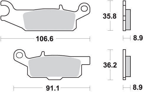 SBS Motorradbremsbeläge Kh446 Off-road Sintered Gold Farbe