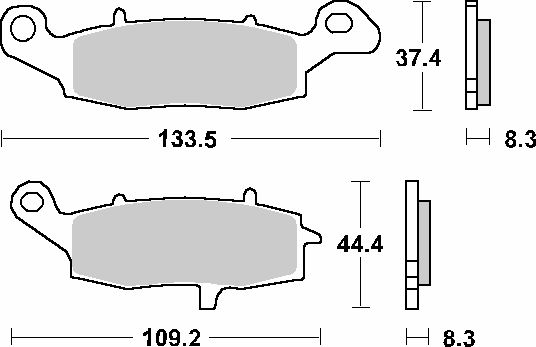 Sbs Мотоциклетни Накладки Kh229 Street Standard Керамични Черен Цвят