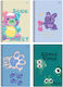 interDRUK Spiral Ruled Notebook B5 120 Paper Sheets 4 Subjects Go Jelly