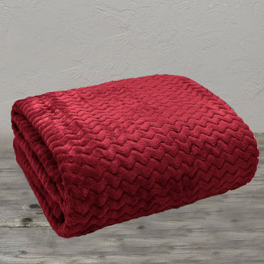 To megalo pazari Fleece Blanket Single 160x220cm Red