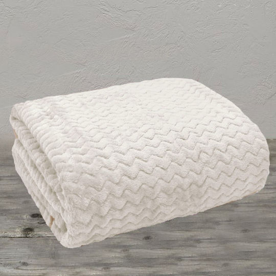 To megalo pazari Fleece Blanket Single 160x220cm White