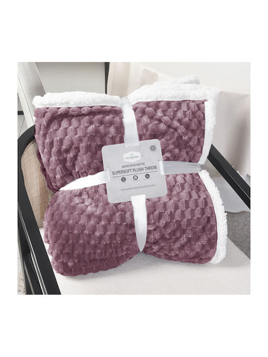 To megalo pazari Sherpa Single Blanket 160x240cm Rotten Apple