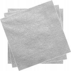 3-layer Napkins 20 Pcs Silver Silver