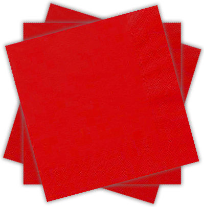 3-ply Napkins 20 Pcs Red Red