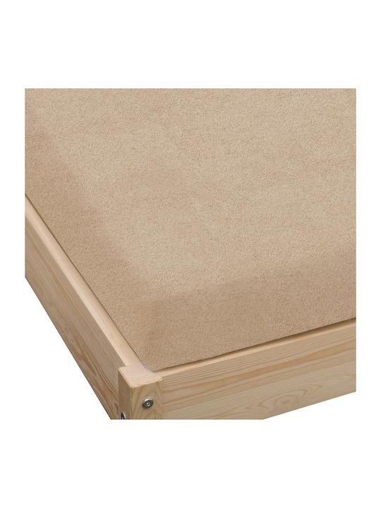 KZ King Size Bettlaken mit Gummibettlaken 180x200cm Cappuccino