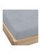 KZ Σεντόνι Διπλό με Λάστιχο 140x200εκ. Gray