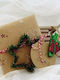 Decorative Stickers Golden Green Christmas Trees 44pcs
