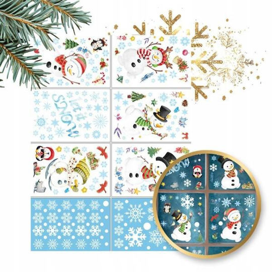 Ecarla Autocolante Colorate De Crăciun Pentru Fereastră 8 Bucăți 20x30cm Nkd13