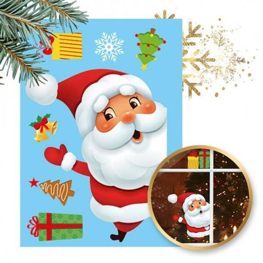 Ecarla Christmas Colorful Window Stickers 1 Sheet 20x30cm Nkd16