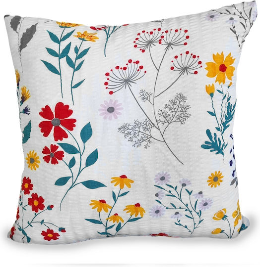 Fan Europe Decorative Pillow Case 100% Cotton White 40x40cm