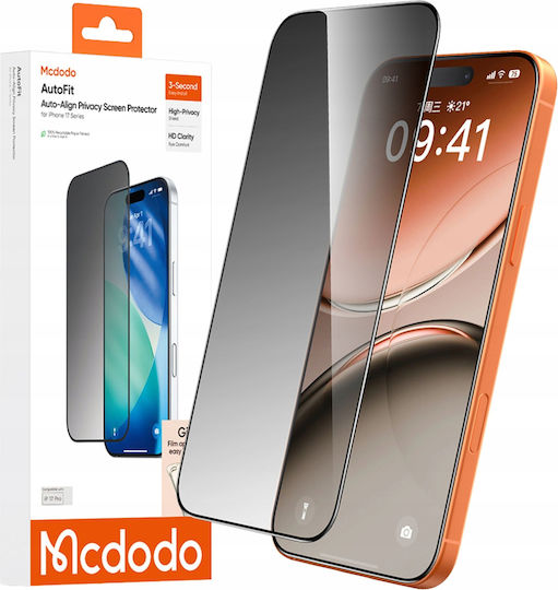 Mcdodo Datenschutz Gehärtetes Glas Auto-fit Displayschutzfolie Apple iPhone 17 Pro