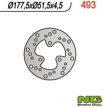 Ng Disc De Frână Partea Din Spate 177x51x4.5 Polaris Amestecător 400/500 Atv
