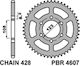 Pbr 4607 Заден Зъбен Колело 49 Derbi Gpr 125 4t Стоманено Издръжливо Здраво