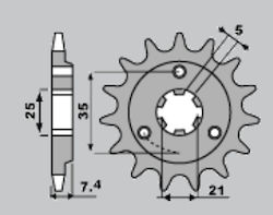 Pbr Front Sprocket 437 15 Suzuki Dr600 650 Steel Durable Strong