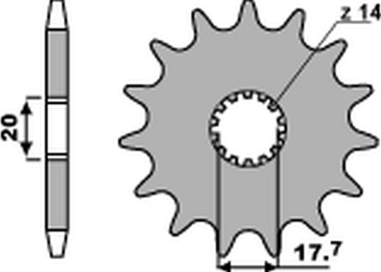 Pbr Front Sprocket Jtf564 13 Yamaha Yz 125 Steel Durable Strong