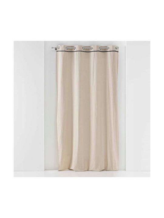 Douceur d'Intérieur Curtain with Grommets Linette Ecru 135x240cm