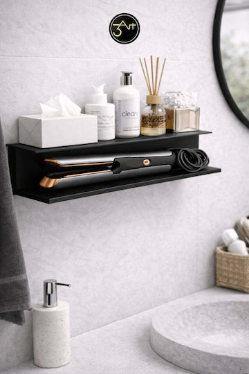 SteweHome SteweHome An Der Wand Montierte Badezimmerregale Metallisch Schwarze