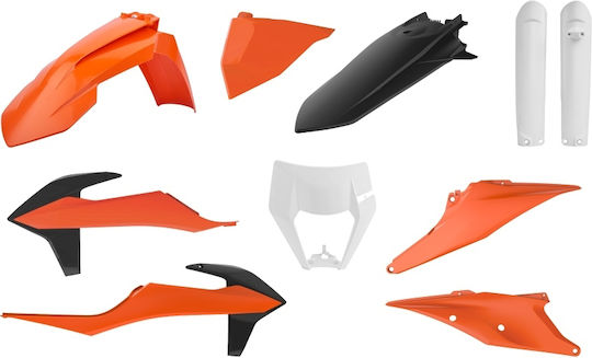 Polisport Full Plastic Kit Ktm Exc 20-23 Orange Black Durable