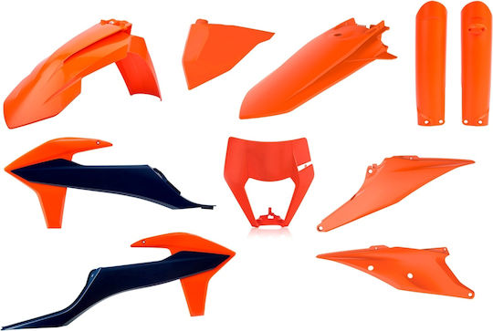 Polisport Vollständiger Bausatz aus Kunststoffen Ktm Exc 20-23 Orange Blau