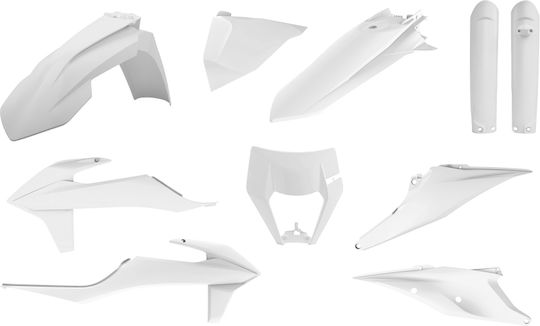 Polisport Plastic Kit Ktm Exc 20-23 White Durable