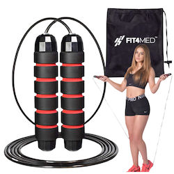 Fit4med Crossfit Stahl Springseil mit Kugellagern