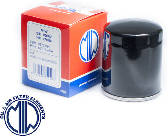 Schwarzer Motorradölfilter Miw Hf171b Harley Davidson 50 Stück