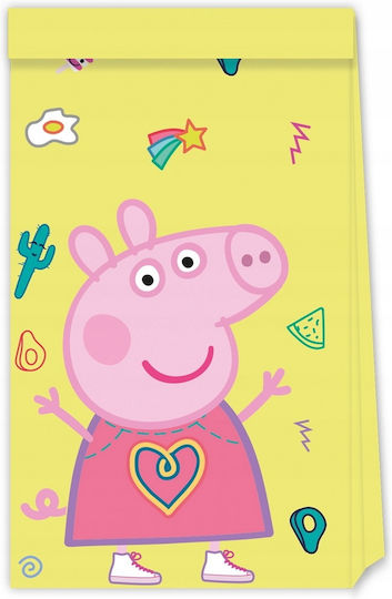 Procos Χάρτινη Τσάντα για Δώρο με Θέμα "Peppa Pig" 4τμχ