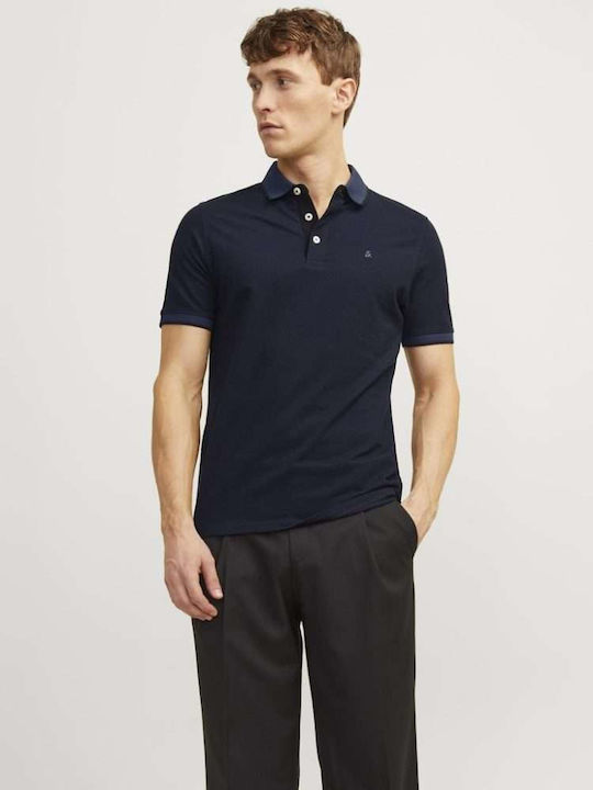 Jack & Jones Polo Bluză Cu Mânecă Scurtă Albast...