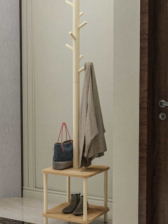 SteweHome Καλόγερος Ξύλινος Καφέ 160cm