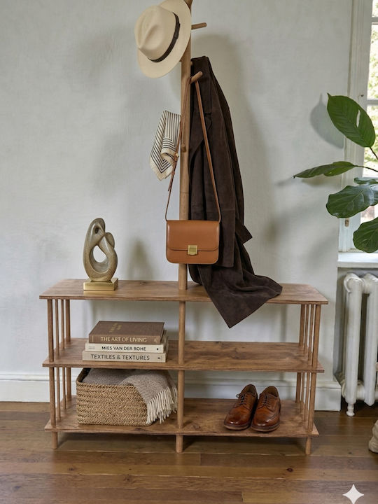 SteweHome Καλόγερος Ξύλινος Καφέ 194cm