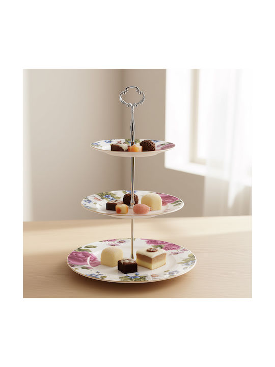 Beauty Home Φοντανιέρα Πορσελάνης Art 7719 με Καπάκι Ασημί Beauty Home Φοντανιέρα Πορσελάνης Art 7719 με Καπάκι Ασημί