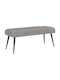 Velvet Dining Bench Light Grey 110x40x46cm