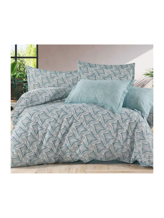 MayHome Set Quilt Single 160x240cm Polycotton Geometric