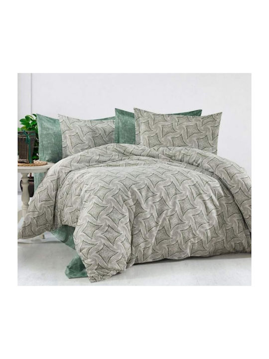 MayHome MayHome Bettbezug Set 260x240cm King Size mit 2 Kissenbezügen Geometrisch