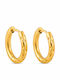 Senza Senza Earrings Hoops from Steel Gold Plated
