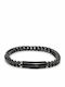 Männliches Armband Kette 6mm Edelstahl Stahl 21,5 Zentimeter Schwarz Rodi Tribute